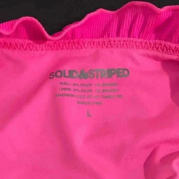 SOLID & STRIPED NWT Bikini Regina Ruffle Frill Bottoms 90s Tie String Cheeky - Picture 14 of 16